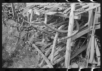 Group of automobile springs, junkyard, Abbeville, Louisiana, 1938