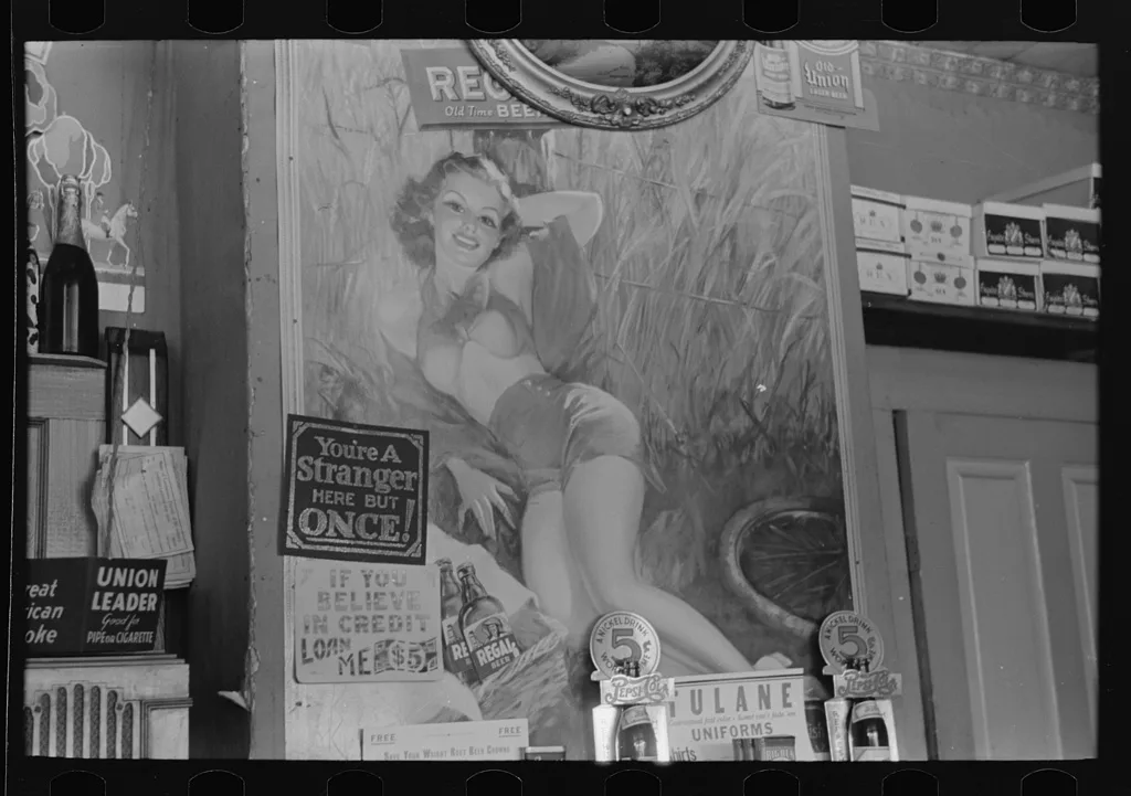 Sign in country store near Vacherie, Louisiana, 1938