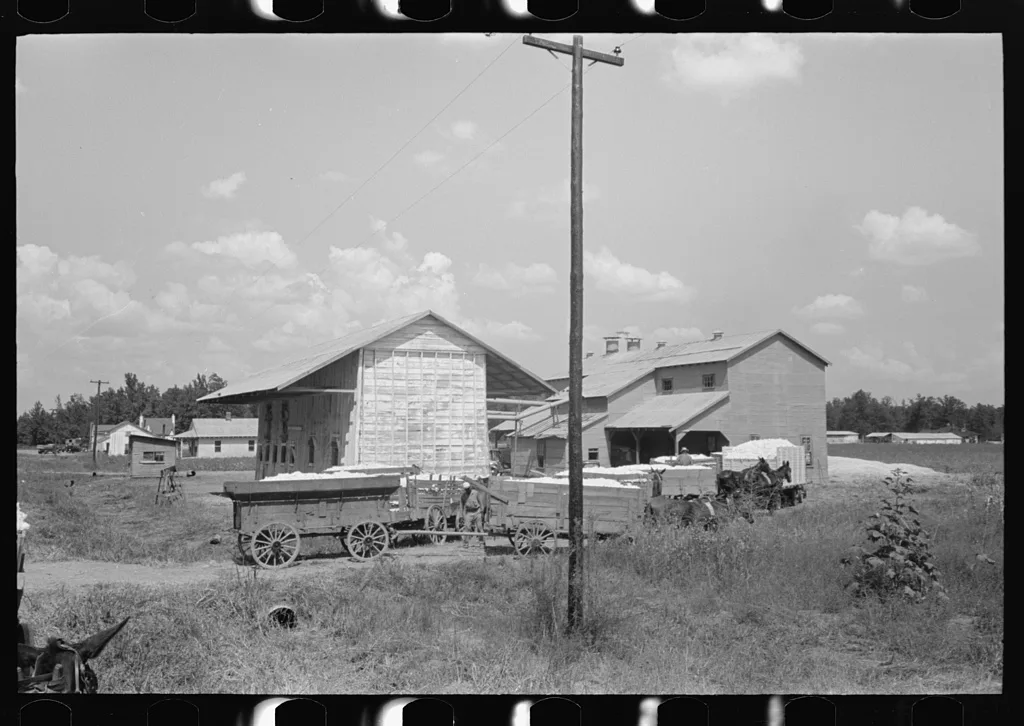 Cotton gin near Lehi, Arkansas, 1938