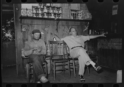 Interior of general store, Olga, Louisiana, 1938