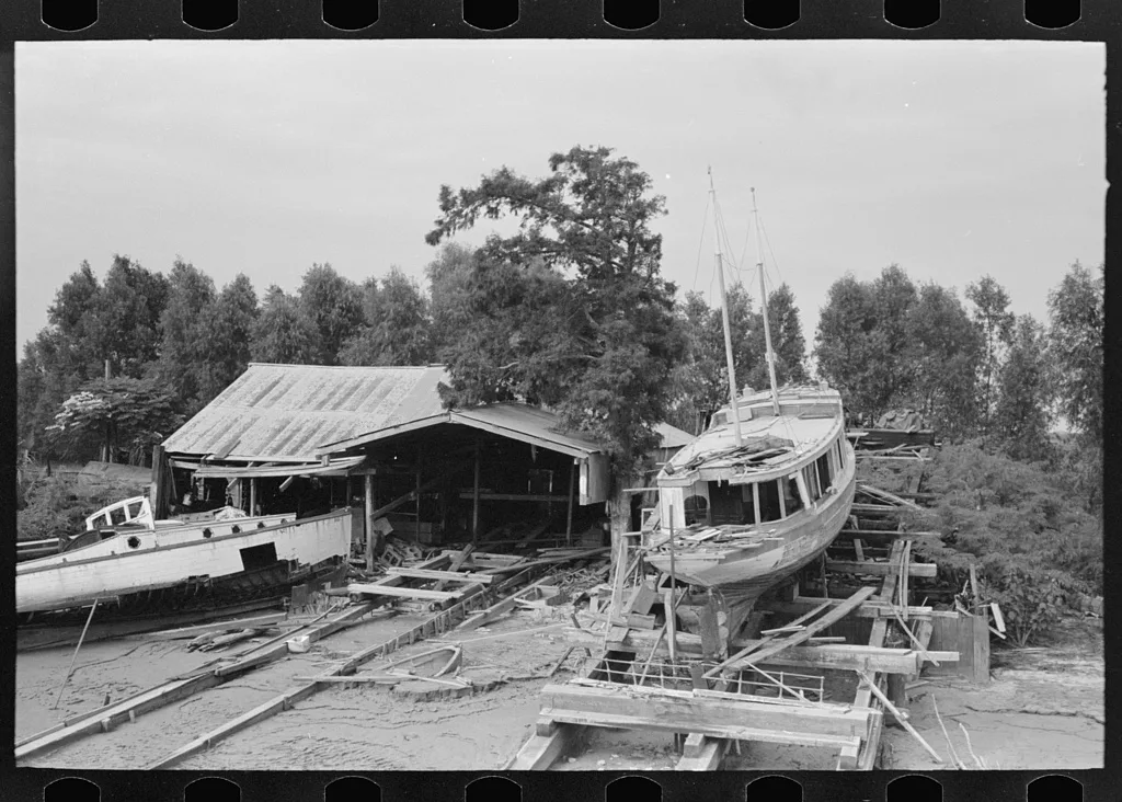 Dry dock, Olga, Louisiana, 1938