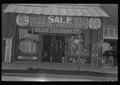 Photograph from Mississippi: Clothing store, Merigold, Mississippi