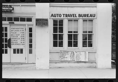 Auto travel bureau, Harlingen, Texas, 1939