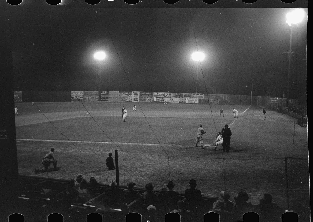 Night baseball, Marshall, Texas, 1939