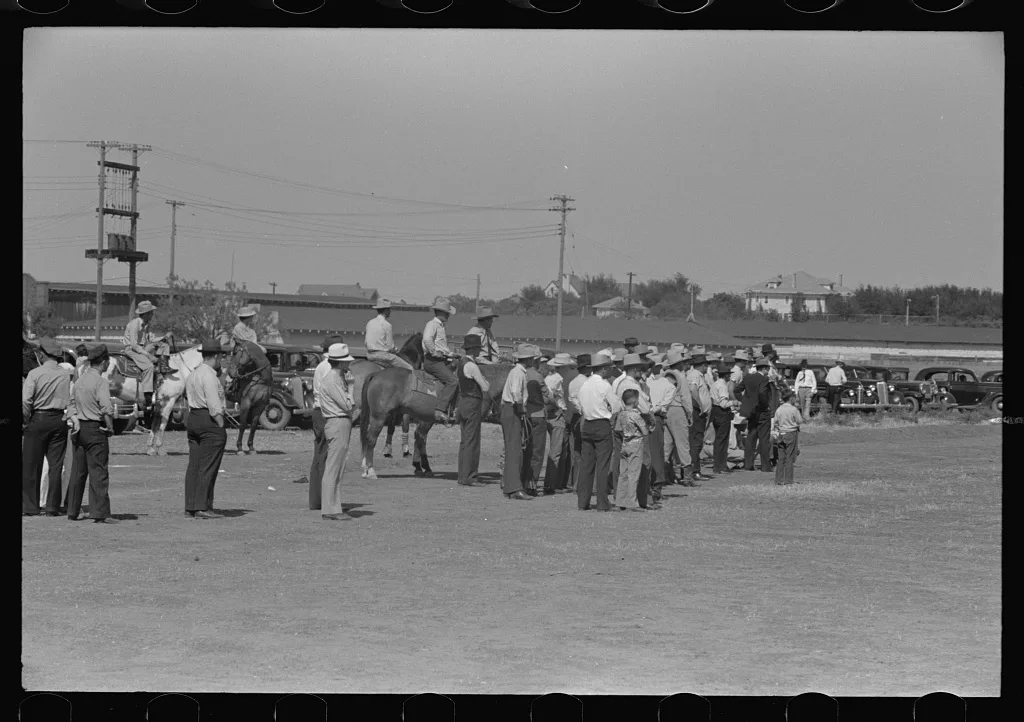 Watching polo match, Abilene, Texas, 1939