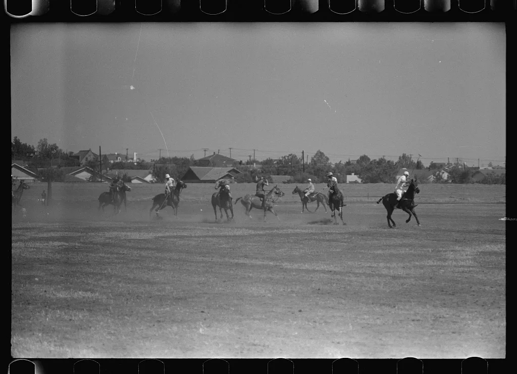Activity at polo match, Abilene, Texas, 1939