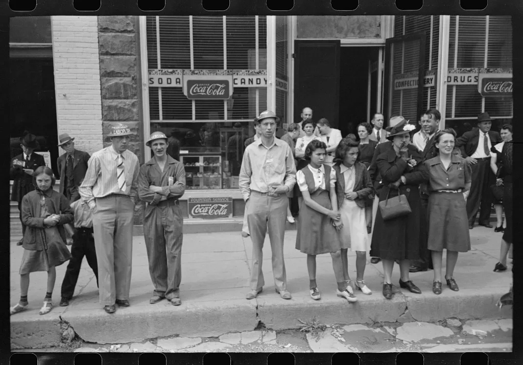 Watching the Labor Day parade, Silverton, Colorado, 1940