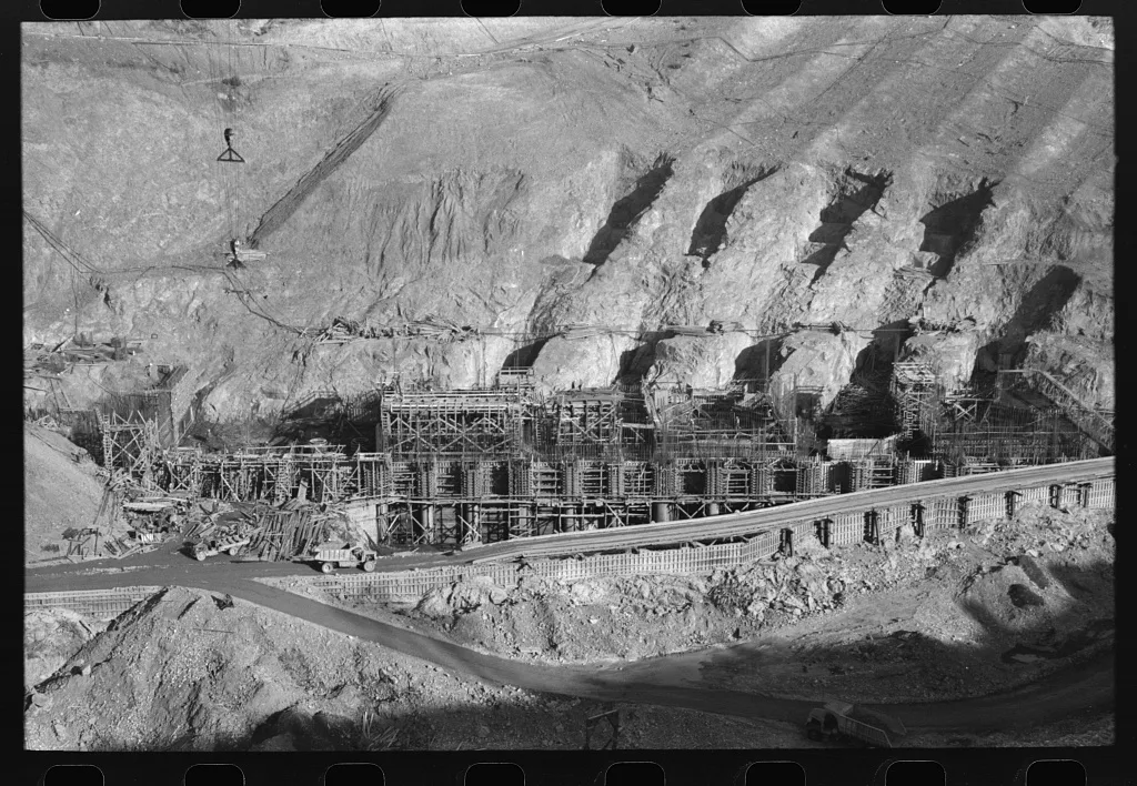 Shasta Dam under construction, Shasta, California, 1940