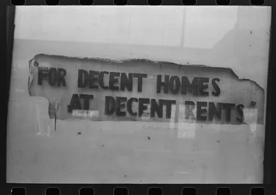 Sign in Negro section of Chicago, Illinois, 1941