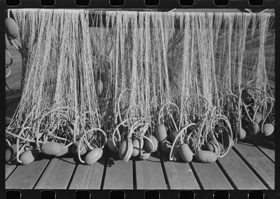 Nets with floats, Astoria, Oregon, 1941