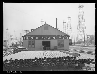 Pipe supply company. Oil field. Kilgore, Texas, 1939