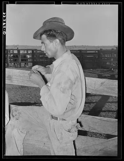 Mexican cowboy. Cattle ranch near Marfa, Texas, 1939