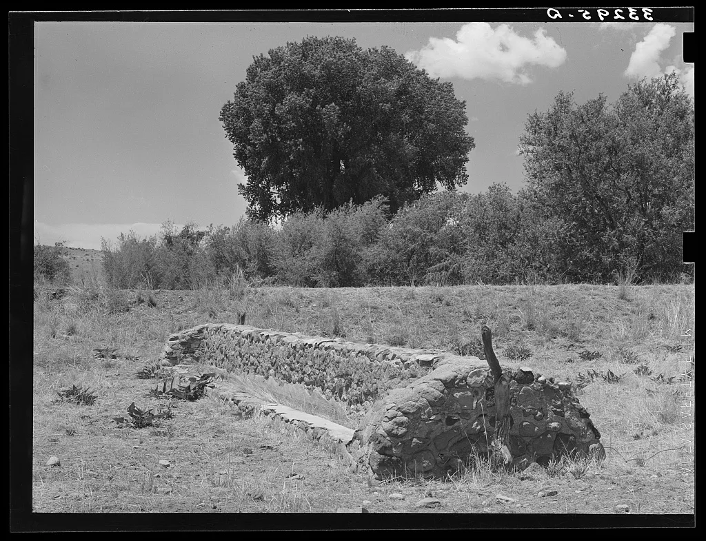 Old feed trough. Ranch near Marfa, Texas, 1939