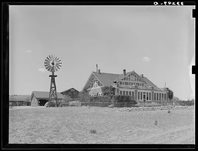 New ranch house of the "Walking X" Ranch near Marfa, Texas, 1939