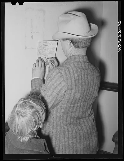 FSA (Farm Security Administration) client making out farm and home…, 1939