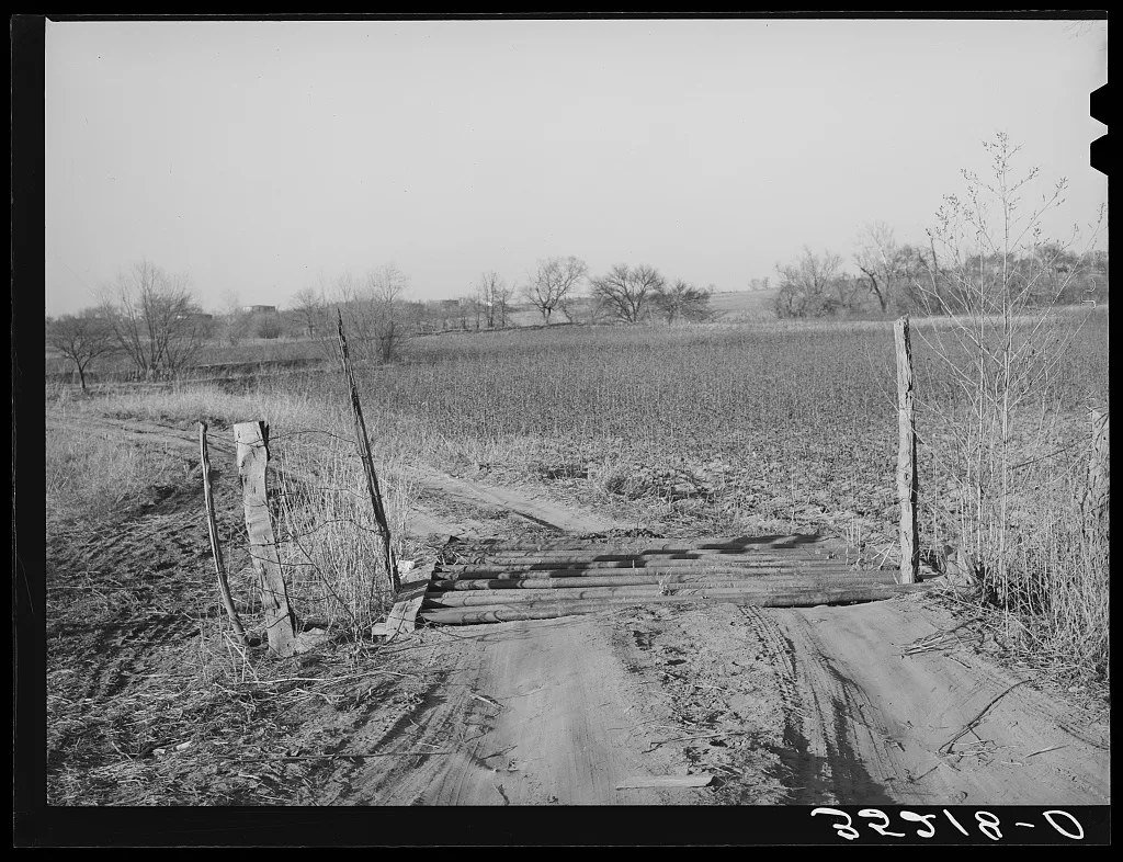 Cattle guard. Creek County, Oklahoma, 1940