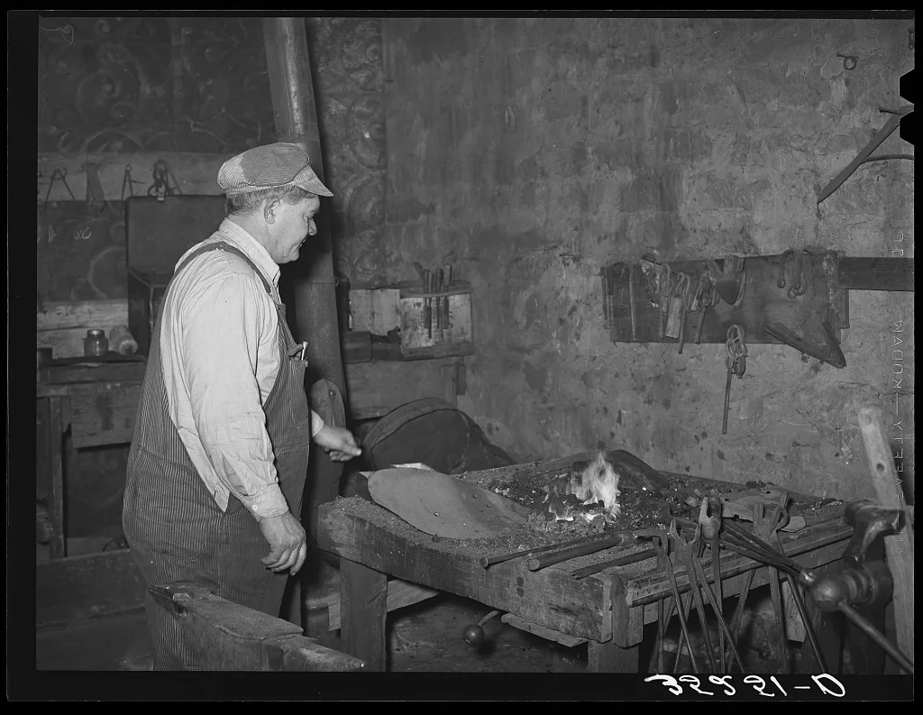 Blacksmith. Depew, Oklahoma, 1940