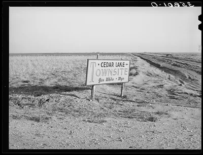 Sign on the high Texas great plains. Dawson County, Texas, 1940