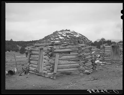 Navajo hogan. Datil, New Mexico, 1940