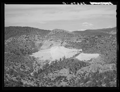 Gold mill and tailings. Mogollon, New Mexico, 1940