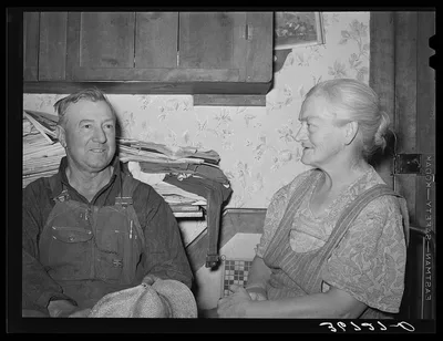 Mr. and Mrs. George Hutton, Sr., homesteaders from Oklahoma. Mr…, New Mexico, 1940