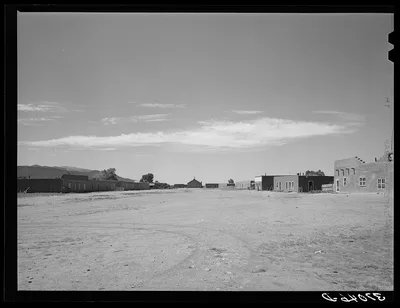 Houses of Spanish-American town built around a square. Garcia,…, Colorado, 1940