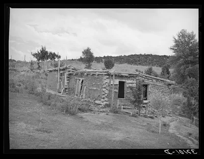 Barn and chicken coop of Spanish-American farmer. Chamisal, New Mexico, 1940