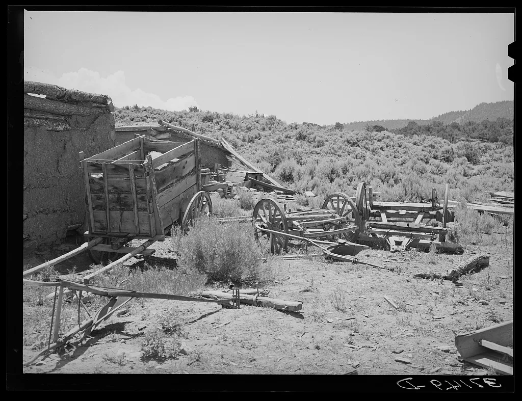 Equipment of Spanish-American farmer. Amalia, New Mexico, 1940
