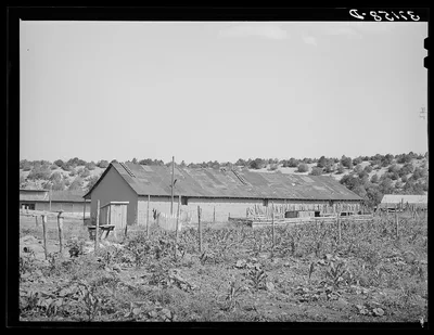 Large barn belonging to prosperous farmer. Penasco, New Mexico, 1940