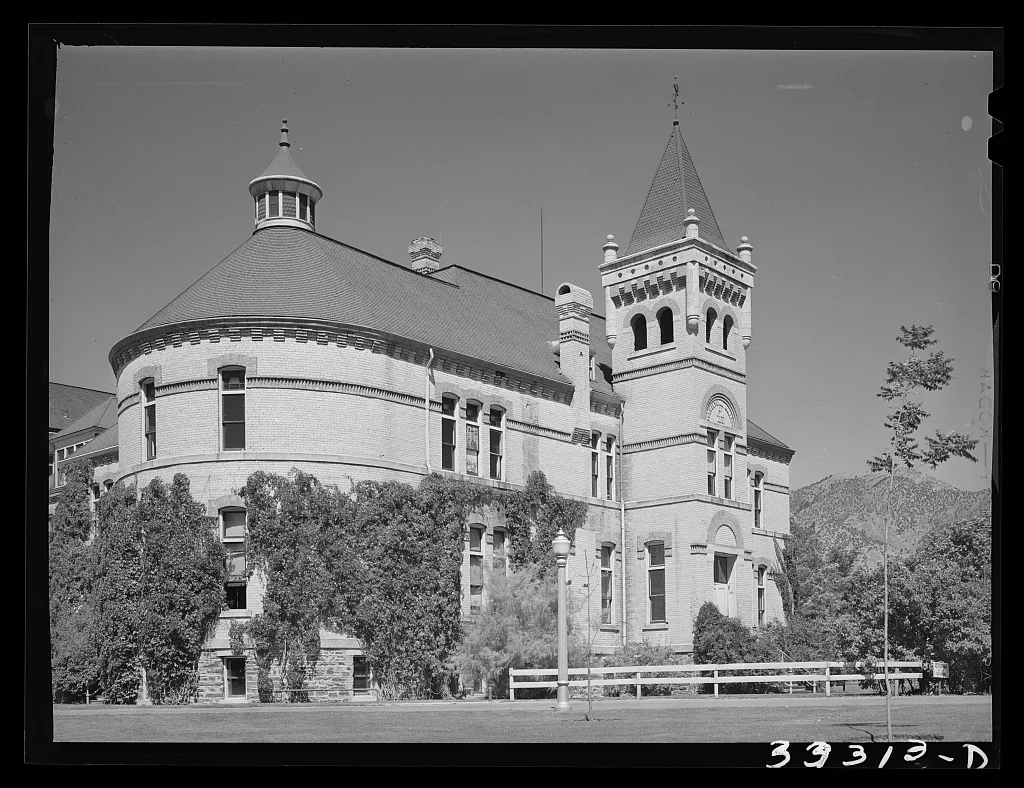 One of the buildings on the campus of the State Agricultural College…, Utah, 1940