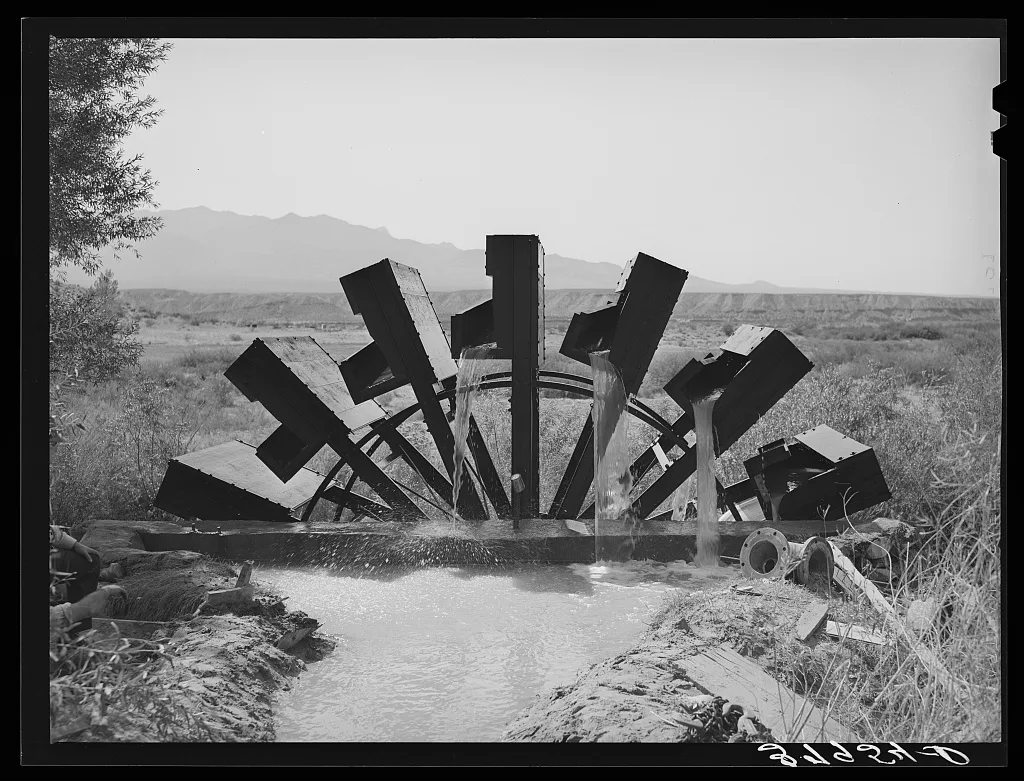 FSA (Farm Security Administration) cooperative waterwheel near little…, Arizona, 1940