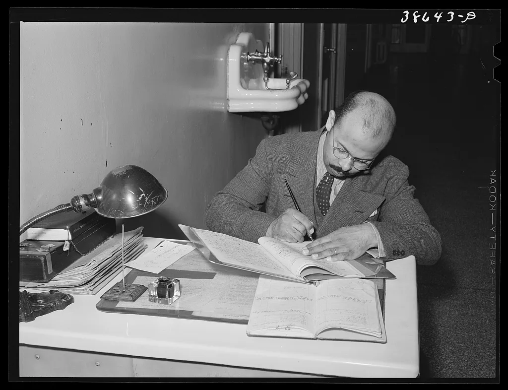 Doctor "signing in" at Negro hospital on southside of Chicago,…, Illinois, 1941