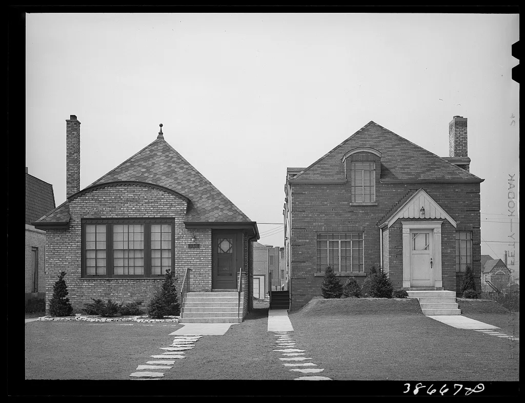 New houses built by Negroes in better residential section. Southside…, Illinois, 1941