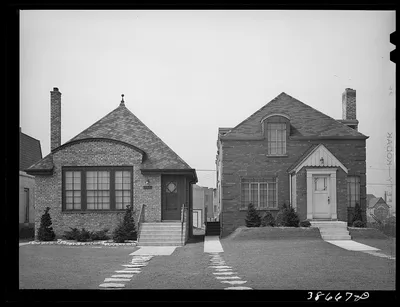 New houses built by Negroes in better residential section. Southside…, Illinois, 1941