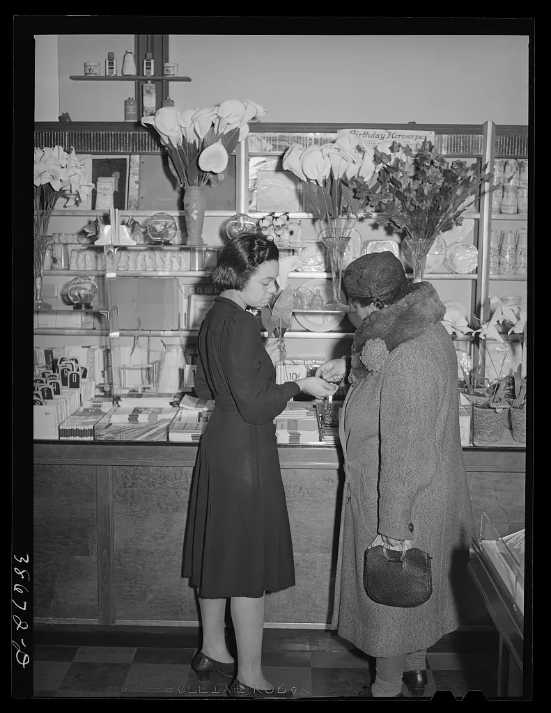 Ten-cent store on 47th Street. Customers are mostly Negroes. Chicago,…, Illinois, 1941
