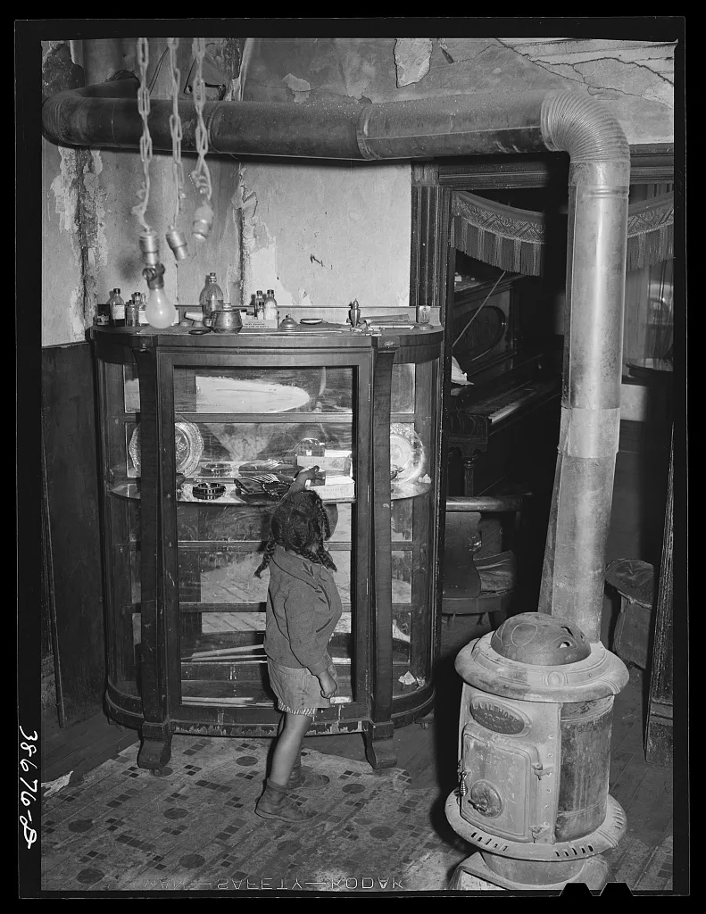 [Untitled photo, possibly related to: Dining room of Negro family…, Illinois, 1941