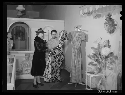 Dress shop which caters to Negroes. 47th Street, Chicago, Illinois, 1941