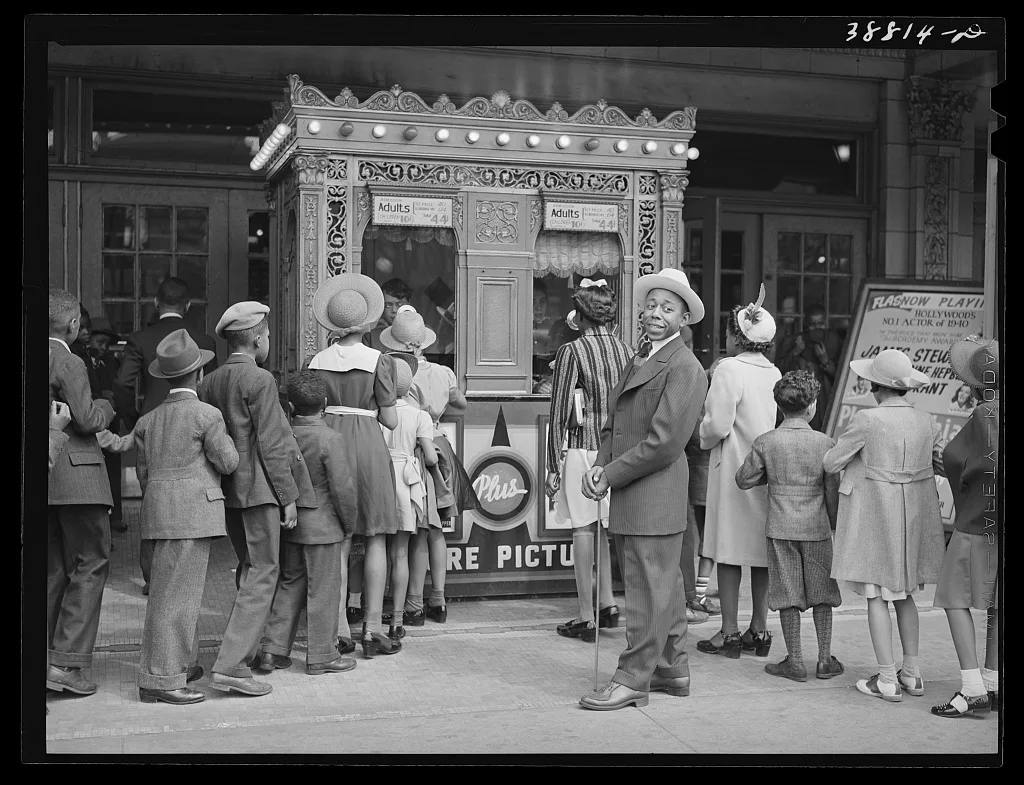 In front of the movie theater. Chicago, Illinois, 1941