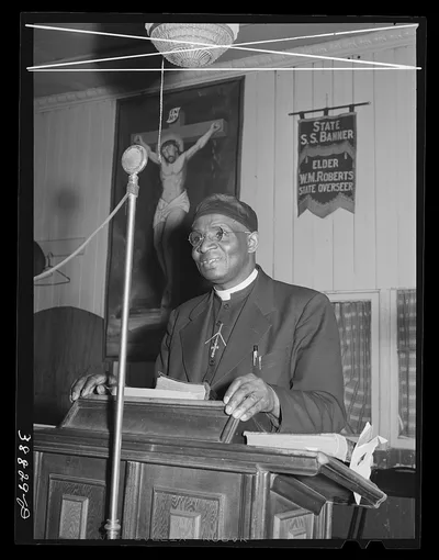 Pastor of the "storefront" Baptist church. Southside of Chicago,…, Illinois, 1941