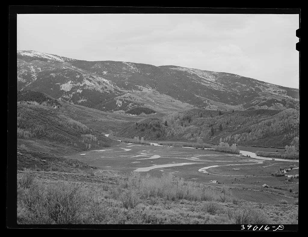 Yampa River Valley, Routt County, Colorado. Notice the spring floods…, 1941