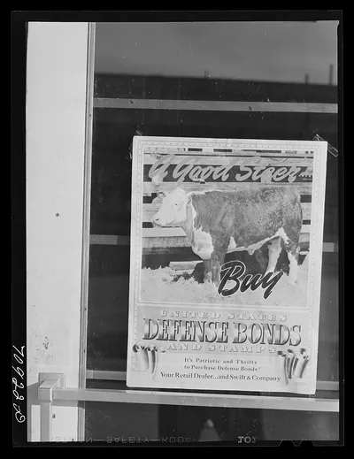 Defense bond sign. Payette, Idaho, 1941